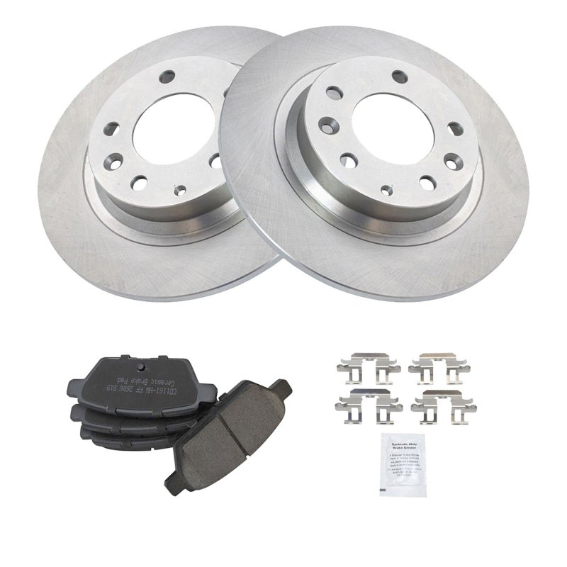 Rear Ceramic Brake Pad Rotor Kit For Fusion Milan Mazda6 Zephyr Mkz