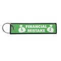 Carbon Moto Financial Mistake Premium Woven Keychains Quality Key Tag For Motorcycles Sportbikes Atv Utv Cars 