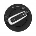 Qiilu Headlight Switch Headlamp Sensor Chrome Dimmer Fog Parking Light Module For Mk5 Mk6 Tiguan Touran Passat