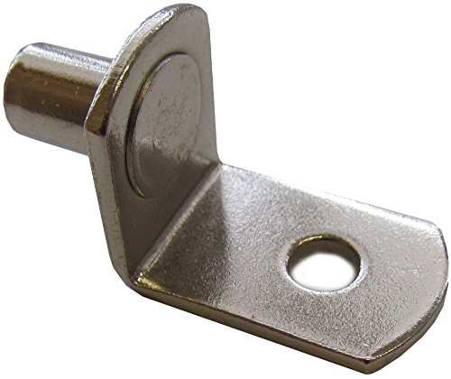 1 4 In Bracket Style Cabinet Shelf Support Pegs With Hole Polished Nickel Pack Of 25