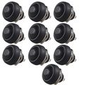E Supporta 12mm Black Round Toggle Switch Pack Of 10