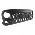 Hooke Road For Jeep Jk Shark Grill Matte Black Front Grille Grid Compatible With Wrangler 2007-2018 Rubicon Sahara Sport
