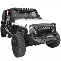 Hooke Road For Jeep Jk Shark Grill Matte Black Front Grille Grid Compatible With Wrangler 2007-2018 Rubicon Sahara Sport