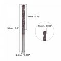 Uxcell Carbide Twist Drill Bits 2 5mm Din K45 Tungsten Altisin Coated Jobber Straight Shank Drilling Cutter For Stainless Steel