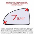 Driver Left Side Mirror Glass Assembly With Plastic Back Plate Non-heated Compatible 2005-2010 Chevrolet Chevy Cobalt 2007-2010