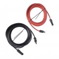 Wflnhb 30ft 10awg Black Red 10 Gauge Solar Panel Extension Cable Wire With Female And Male Connector