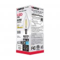 Satco 6pk 4w Ca10 Led 2700k Candelabra Base Dimmable 40w Equiv