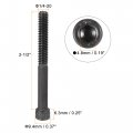 Uxcell 1 4-20x2-1 2 Hex Socket Head Cap Screw Bolts 12 9 Grade Alloy Steel 25pcs