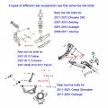 Autoacc Rear Toe Link Alignment Bolts Kit Camber Compatible With Chrysler Sebring 200 Dodge Avenger Caliber Durango Journey