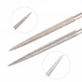 Uxcell 3mm X 140mm 5mm 180mm Round Diamond Needle File 150 Grit For Metal Glass Stone