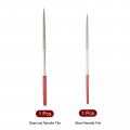 Uxcell 3mm X 140mm 5mm 180mm Round Diamond Needle File 150 Grit For Metal Glass Stone