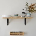 4 Pcs Decorative Shelf Brackets 250mm 10 Inch Heavy Duty Floating Wall Mounted Metal L For Bookshelves Shelves Support Black 