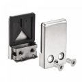 Uxcell 304 Stainless Steel Glass Clamp Clip Curved Back Square Bracket For Thickness 10-12mm Balustrade Staircase Handrail
