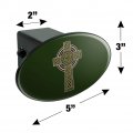 Celtic Christian Cross Irish Ireland Oval Tow Trailer Hitch Cover Plug Insert