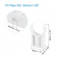 Uxcell 15pcs U-shaped Water Pipe Clamps Ppr Clips U Shaped Clip Fit For 32mm 1 26 Od Pipes 35mm Height White