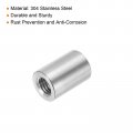 Uxcell 4pcs M10 Round Connector Nuts 304 Stainless Steel Coupling 20mm 0 8 Length Sleeve Rod Bar Stud Nut For Bracket