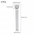 Uxcell Diamond Mounted Points 60 Grit 10 5mm Brazed Grinder Sphere Head 6mm Shank Grinding Rotary Bit Marble Stone Carving Tool