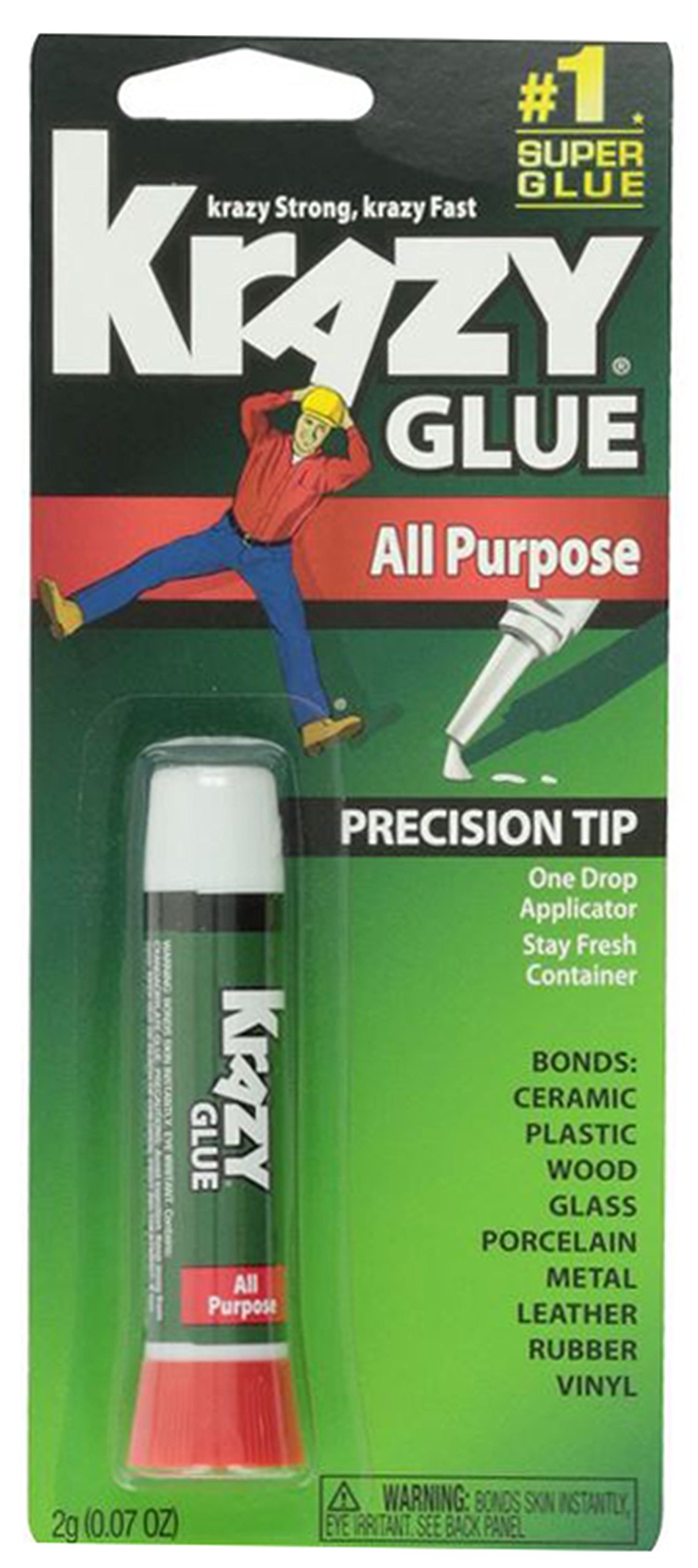 Krazy Glue All Purpose Adhesive 07 Ounce Tube Pack Of 12