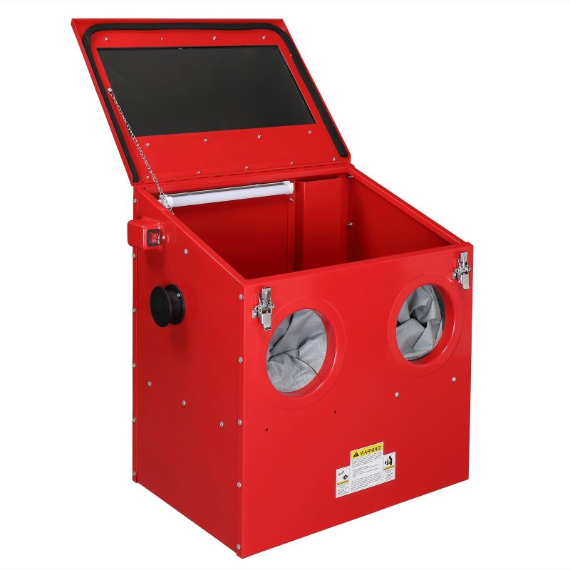 Motorhot 30 Gallon Bench Top Air Sandblasting Cabinet Sandblaster Abrasive Blast Large With Gun And 4 X Nozzles Compressor