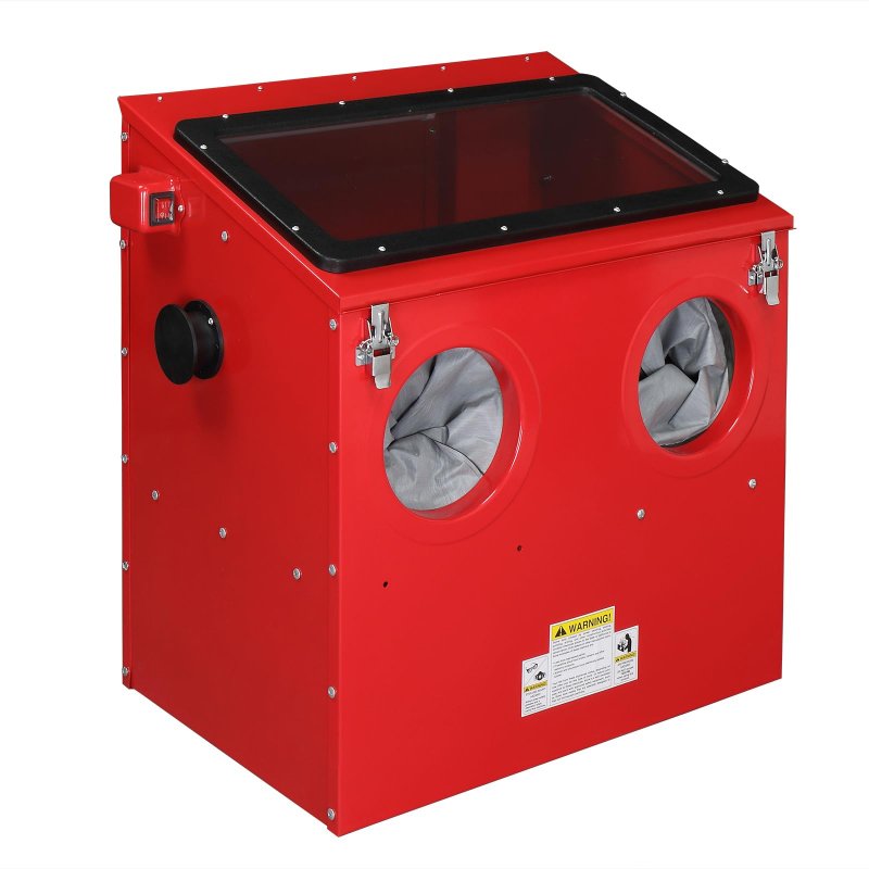 Motorhot 30 Gallon Bench Top Air Sandblasting Cabinet Sandblaster Abrasive Blast Large With Gun And 4 X Nozzles Compressor