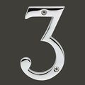 Cast Solid Brass 3 7 8 Address House Number Chrome Renovators Supply 