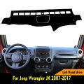 Hyzijin Compatible For Jeep Wrangler Jk 2007 2008 2009 2010 2011 2012 2013 2014 2015 2016 2017 Car Dashboard Dash Board Cover