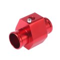 1 Set 26mm Red Car Water Coolant Temperature Sensor Adapter Aluminum Alloy Joint Pipe Radiator With 2 Hose Clamps 