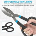 Heavy-duty Cutting Shears Scissor All-purpose Tin Snips Utility Cutter With Comfort Grip Industrial Gardening High Carbon Steel