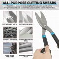 Heavy-duty Cutting Shears Scissor All-purpose Tin Snips Utility Cutter With Comfort Grip Industrial Gardening High Carbon Steel