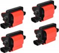 Ena Set Of 4 Energy Square Ignition Coil For Chevrolet Express 1500 2500 3500 Ssr Sonora H2 Envoy Savana 250 Replacement C1208 