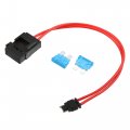 32v Low Profile Mini Fuse Adapter Tap Kit With 2pcs 15a Blade Style For Cars Boats 