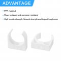Uxcell 50pcs U-shaped Water Pipe Clamps Ppr Clips U Shaped Clip Fit For 32mm 1 26 Od Pipes And Tubing Hoses Support White