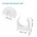Uxcell 50pcs U-shaped Water Pipe Clamps Ppr Clips U Shaped Clip Fit For 32mm 1 26 Od Pipes And Tubing Hoses Support White