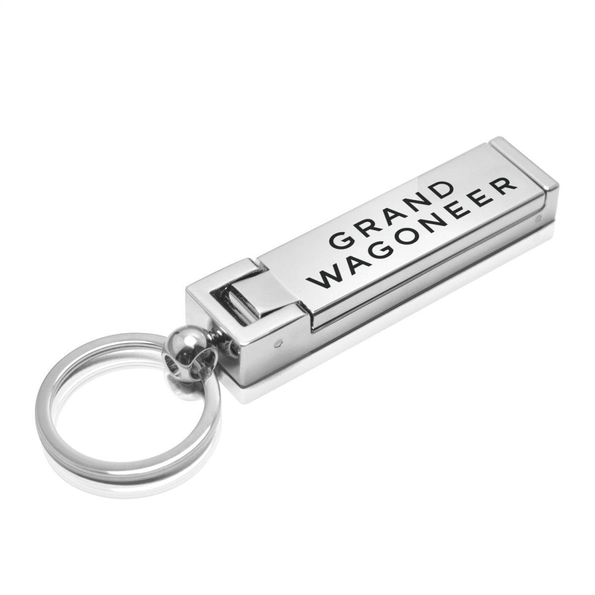 Jeep Grand Wagoneer Multifunction Cell Phone Stand And Purse Bag Table Hanger Foldable Chrome Keychain 3 In X 0 75 38