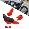 Red Motorcycle Fairing Plastic Kit Replacement For Pw50 Py50 Abs Mudguard And Body Panel Set Finish