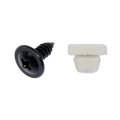 License Plate Retainers Metal And Plastic Black Oxide Sheet Coarse Thread Phillips Drive Trim Screws 