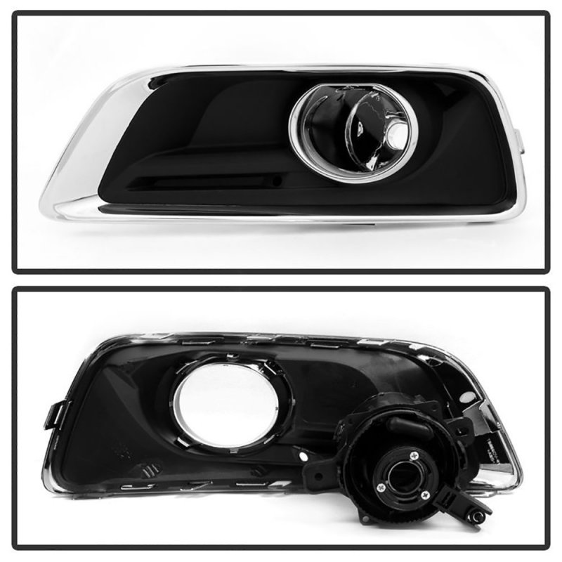 Chrome Housing Oe-style Front Fog Light Driving Lamp Assembly W Bezel For 2013-2015 Chevy Malibu Limited Model Power Switch