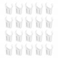 Uxcell 20pcs U-shaped Water Pipe Clamps Ppr Clips U Shaped Clip Fit For 32mm 1 26 Od Pipes 25mm Height White