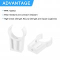Uxcell 20pcs U-shaped Water Pipe Clamps Ppr Clips U Shaped Clip Fit For 32mm 1 26 Od Pipes 25mm Height White