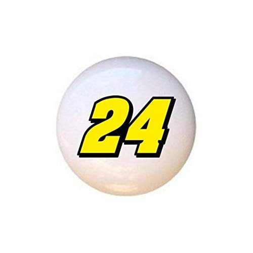 Car 24 Racing Race Cars Decorative Glossy Ceramic Cupboard Cabinet Pulls Dresser Drawer Knobs