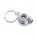 Gt Rotors Turbo Keychain Metal Spinningcharger Automotive Mini Car Part Key Ring Silver Chrome Turbo 