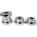 Solid Riser Bushings Chrome For Motorcycles Cnc Machined Aluminum Set Of 4 Model 0602-0575 