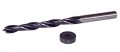 Eazypower 30040 7 16 Brad Point Doweling High Speed Steel Drill Bit Jobber Length With Rubber Depth Stops 1 Pack 