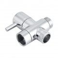 T Valve Adapter Bidet 1 2 X Douche Three Connector Solid Brass With Chrome Plating 3 Way Shape Diverter Shut Off Shower Toilet