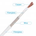 Patikil 14 8ft Awg High Temperature Wire -60-500 Degrees Celsius Mica Glass Fiber Electronic Insulated Heat Resistant