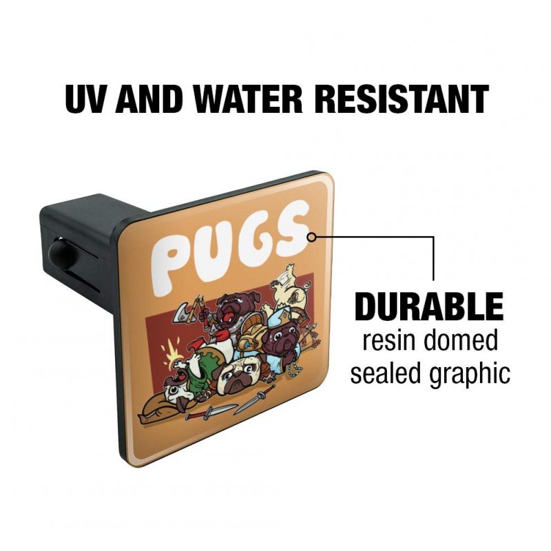 Pugs Games Rpg Pickup Groups Lfg Rogue Wizard Warrior Ranger Tow Trailer Hitch Cover Plug Insert For 1 25 In Receivers Black