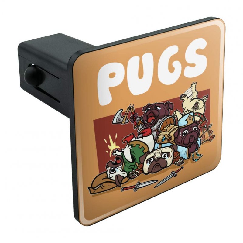 Pugs Games Rpg Pickup Groups Lfg Rogue Wizard Warrior Ranger Tow Trailer Hitch Cover Plug Insert For 1 25 In Receivers Black