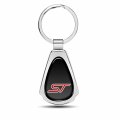 Ford Focus St Black Dome Chrome Metal Teardrop Key Chain 2 125 In X 1 25 Modern Style Accessory 