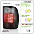 Acanii For 2001-2011 Ford Ranger Pickup Black Housing Led Rear Brake Tail Lights Lamps Pair Driver Passenger Side