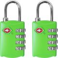 Tsa Luggage Locks 2 Pack 4 Digit Combination Steel Padlocks Approved Travel Lock For Suitcases Baggage Green 